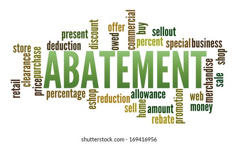 Abatement in word collage