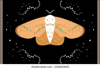 Abayas Femme Pattern Butter Fly Moth Fabric Design