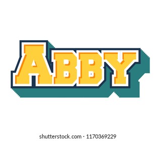 Abby Popular Nick Names Around World Stock Illustration 1170369229 