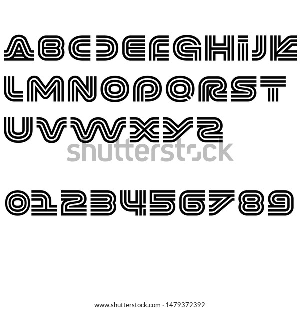 Abc 123 Latin Alphabet Numbers Stock Illustration 1479372392