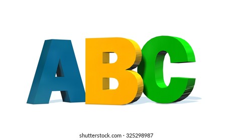 Abc 3d Letters Isolated On White Stock Illustration 325298987 ...