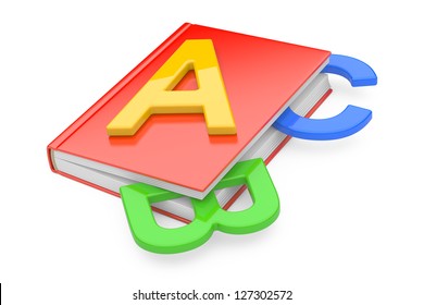 ABC Book Isolated On A White Background