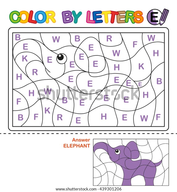 ABC Coloring Book for kids. Color by letter. Learn to write capital