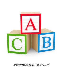 Building Abc Block Cartoon Vector Illustration Stock Vector (Royalty ...