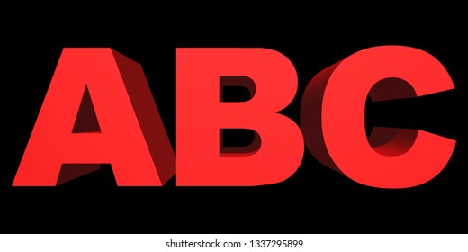ABC letters close up