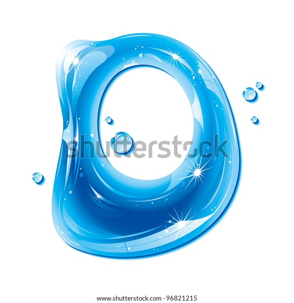 Abc Water Letter Capital D Liquid Stock Illustration 96821215