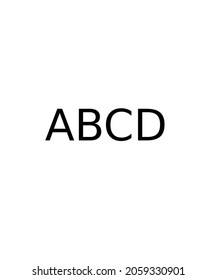 abcd word or letter in black space