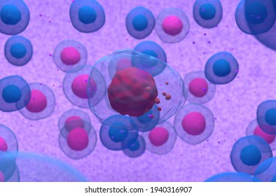 Abnormal Plasma Cell Or B-cell In Multiple Myeloma 3d Illustration