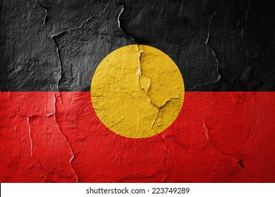 Aboriginal Australia  Flag And Wall Background