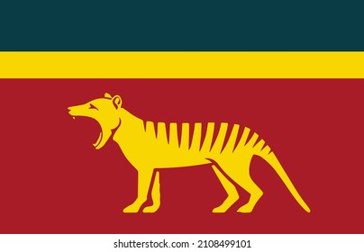 Aboriginal Tasmanians Flag Icon .