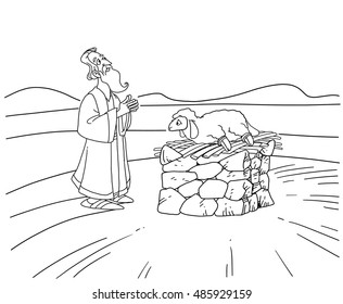 Abraham Brings A Lamb Sacrifice.