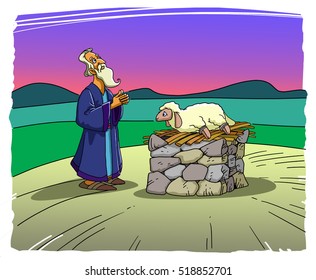 Abraham Brings A Lamb Sacrifice