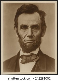 Abraham Lincoln (1809-1865) In The Classic Portrait By Alexander Gardner Of November 15, 1863.