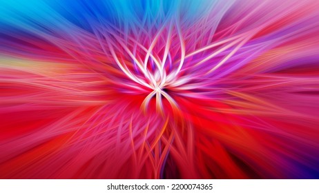 Absract Colored Flower - Illustration