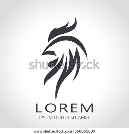 Abstarct rooster Logo template.