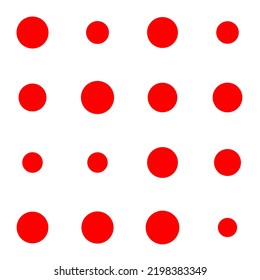 abstrack red dot doplets at white background
