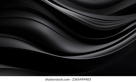 Abstract 3D Background of soft Waves in anthracite Colors. Elegant Wallpaper 
