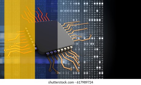 abstract background microchip 