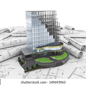 Abstract 3d Of Building Development Concept