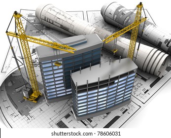 Abstract 3d Of Building Development Concept