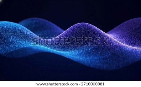 Abstract 3D data waves composed of tiny