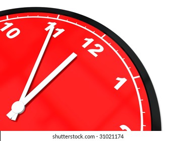 abstract 3d illustration of clock arrows closeup