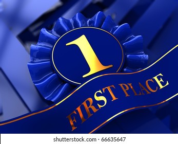 Abstract 3d Illustration Of First Place Award Background