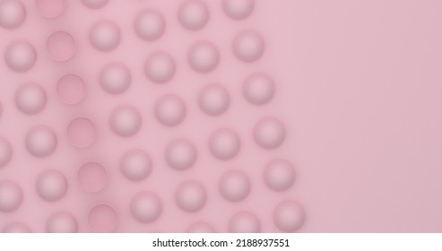 Abstract 3D illustration smooth bubbles plain   smooth background as well  Some bubbles are deflated  nail punctures them  3d rendering


