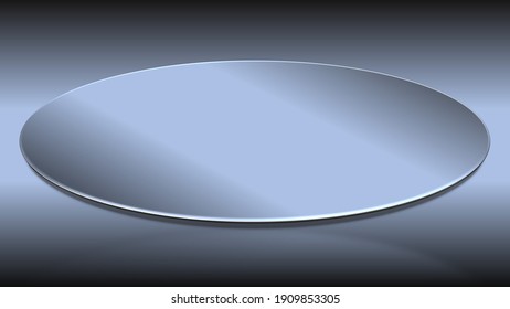 An Abstract 3d Metallic Oval Shape Background Image.