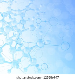Abstract 3d  molecules medical background