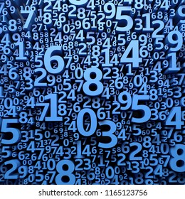 Abstract 3d Numbers Background Computer Science Stock Illustration ...