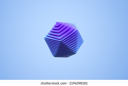 abstract 3d object and gradient color