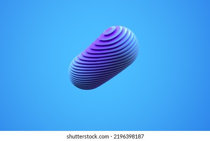 abstract 3d object and gradient color
