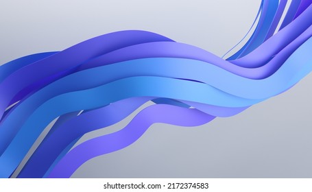 Abstract 3d render, background design, blue and purple wavy lines - Powered by Shutterstock