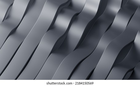 Abstract 3d render  background design and gray wavy lines