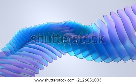 Abstract 3d render, background design, purple and blue futuristic shape