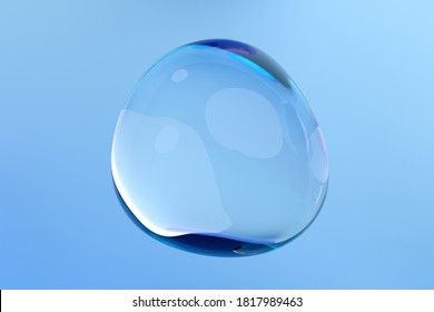 Abstract 3d Render Of A Bubble, Modern Background Design