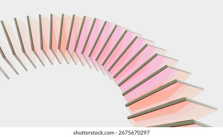 An abstract 3D render of layered, translucent pentagon shapes in a cascading spiral.Ideal for tech websites, corporate presentations, product backdrops, or modern design.