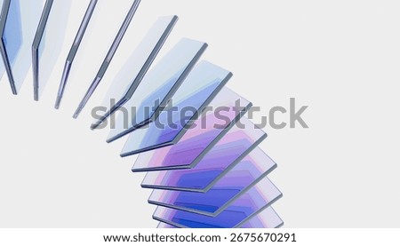 An abstract 3D render of layered, translucent pentagon shapes in a cascading spiral.Ideal for tech websites, corporate presentations, product backdrops, or modern design.