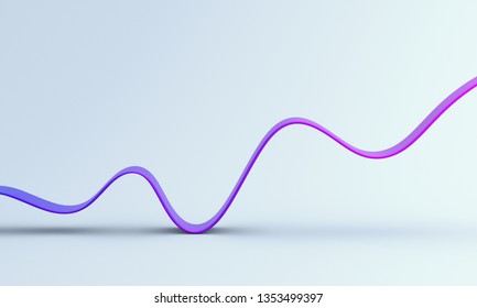 Abstract 3d Render, Minimalistic Background, Modern Graphic Design