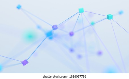 Abstract 3d Render, Network Concept, Background Design