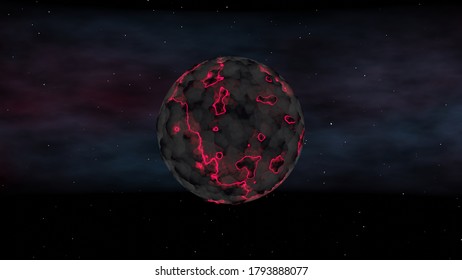 An abstract 3D render of a planet.