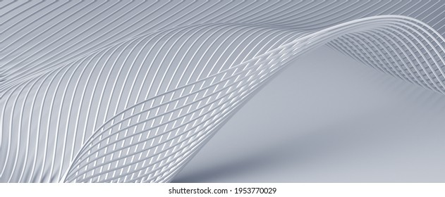 Abstract 3d Render, White Background Design, Modern Illustration