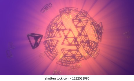 Abstract 3d Rendering Concept High Poly: ilustración de stock ...