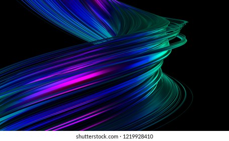 Abstract 3d rendering twisted lines  Modern background design  illustration futuristic shape
