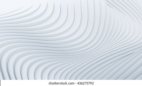 Abstract 3d Rendering Wave Band Background Surface