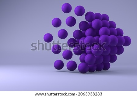 Abstract 3D Spheres Background, 3D Render