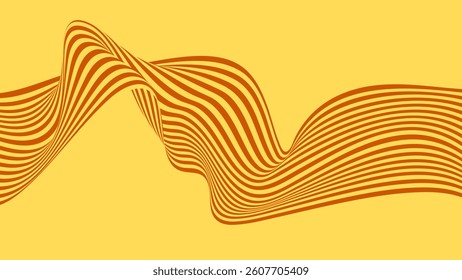 Abstract 3D Wave Line Flow Design
