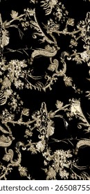 Abstract All Over Leaf Pattern design