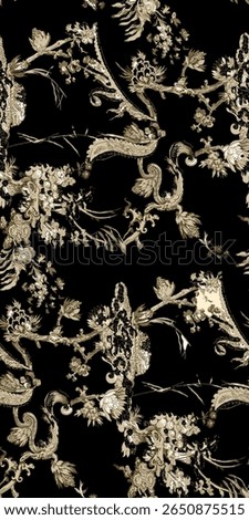 Abstract All Over Leaf Pattern design